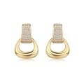 wholesale 925 Silver Moissanite Fashionable and Trendy Earrings, Gold High-End Ins Style, Hypoallergenic and Tarnish-Free Light Luxury Ear Studs-0-5