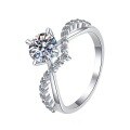 wholesale Wholesale S925 Sterling Silver D Color Moissanite High-End Fashion Princess Crown Heart Ring-0-0