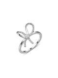 wholesale S925 Sterling Silver Bow-Shaped Moissanite Ring, Sweet and Minimalist Style, Women's Bestseller, Hot Selling on Independent Websites-0-5