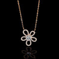 S925 Silver Pendant Moissanite Sunflower Necklace for Women-0-0