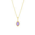 wholesale Vintage-style new Japanese necklace with a natural amethyst crown, bubble hollow lace, and exquisite pendant for wholesale-0-0