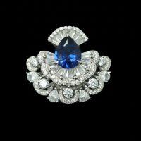 wholesale 925 Silver Gold-Plated Ring with High-Carbon Diamond and GRC Lab-Grown Sapphire, Versatile Dress-Inspired Jewelry for Women-Cultured spinel  100 catties or less US size 5 (Hong Kong size 10-11 EU size 50) Ring length approximately 50mm