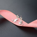 wholesale S925 sterling silver cross-border creative design fashionable earrings, European and American style small witch broom earrings for women-0-1