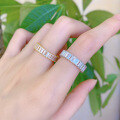 wholesale S925 Silver New 2*4 Rectangle T-Square European and American Ins Style Fashion Versatile Women's Ring-0-3