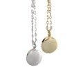 wholesale S925 Sterling Silver Korean Version Small Round Pendant, Creative Minimalist Geometric Polished Disc Bean Necklace-0-4