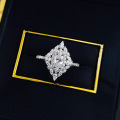 wholesale S925 Silver New Marquees Full Diamond Ring, Light Luxury Personalized Vintage Fashion Commuter Style-0-3