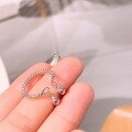 wholesale 925 Sterling Silver Double Bell Twist Ring for Women, Fashion Minimalist Style, Niche Design, Ins Polished Open Band-0-3