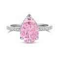 wholesale S925 Sterling Silver Cross-Border Women's Ring with 8A Ice Flower Zircon, Sparkling Pink Geometric High-Carbon Diamond, Fresh and Sweet-0-12