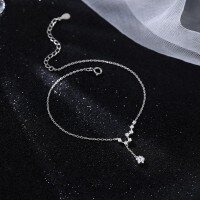 wholesale S925 Sterling Silver Maker's Beidou Seven Stars Diamond-Studded Anklet, Korean and Japanese Style Minimalist Elegant Shining Star Women's Foot Jewelry-Northern Seven Stars Necklace>925 Silver