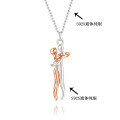 wholesale 925 Sterling Silver Lovers Embracing Pendant Necklace, an Amazon best-selling emotional jewelry-0-2
