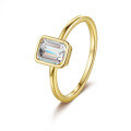 S925 Silver Plated 18K Gold Moissanite Ring for Women-0-3