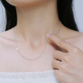 wholesale White Gold Plated 925 Silver Simple Style Universal Silver Chain Stock Necklace Collarbone Chain Wholesale-0-3