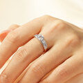 Metal Alloy Cubic Zirconia Gypsophila Style French Ring for Women-0-0