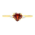 wholesale 10K Gold Jewelry Retro Light Luxury Niche Garnet Ring Exquisite Small Batch Wholesale-0-1
