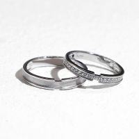 wholesale 18K Gold, 14K Rose Gold, 9K White Gold Moissanite Diamond Vintage Plain Gold Accessories Couple Rings-9K Rose Gold-Moissanite 13#