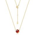 wholesale 10K Gold Plated 925 Silver Japanese Light Luxury Fashion Natural Garnet Necklace Colored Gemstone Jewelry Wholesale from Manufacturer-0-4