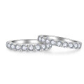 wholesale S925 silver plated with 18k gold, classic and versatile 10-diamond 30mm eternity ring set with moissanite for women's wedding-0-4