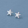 wholesale S925 Sterling Silver Minimalist and Fashionable Starfish Texture Stud Earrings, Niche Design, High-End Sense Women's Jewelry M05030-0-0