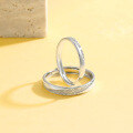 wholesale S925 Sterling Silver Wave Couple Rings, Minimalist Design for Men and Women, Vintage-Inspired Premium Valentine's Day Gift for 520-0-3