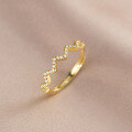 wholesale S925 Sterling Silver Fresh and Sweet Full Diamond Wave Line Ring Design Sense Jewelry for Women R01921-0-2