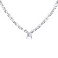 wholesale S925 Sterling Silver Moissanite Statement Pendant Fashion Choker Necklace Accessories Gift Source Spot Wholesale-0-5