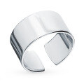 wholesale S925 Sterling Silver Round Geometric Smooth Surface Ring, Fashionable, Unique, Trendy, Minimalist, Versatile, Adjustable Open Ring-0-4