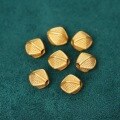 wholesale Gold-plated 925 Silver Zodiac Beads, Ancient Method Silver Rhombus Beads, DIY Bracelet Accessories, Hand Stringing Spacer Beads-0-3