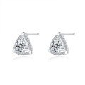 S925 Sterling Silver Moissanite Triangle Earrings-0-3