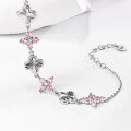 wholesale 925 Silver Summer Hot Selling High Version Four-Leaf Clover Bracelet with Zirconia for a Premium and Fashionable Commuter Look-0-2