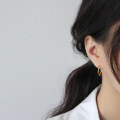 wholesale S925 Sterling Silver EA442 Korean-style Minimalist Wave-patterned C-shaped Stud Earrings for Women, Ins-0-3