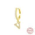 wholesale S925 Sterling Silver Single 26-Letter Alphabet Ear Hoop,INS-0-26