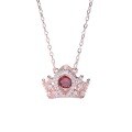 wholesale S925 Sterling Silver Elegant Crown Dynamic Necklace, Fashionable and Luxurious Versatile High-end Elegant Collarbone Jewelry-0-4