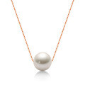 Metal Chain Freshwater Pearl Necklace with Hidden Pendant-0-7