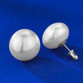 wholesale 925 Silver Full Body New Shell Pearl 16mm Stud Earrings European and American Women's Earrings-0-3