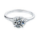 wholesale S925 sterling silver high-quality D-grade moissanite diamond ring, 1-carat wedding ring, single row diamond ring, rings wholesale-0-5
