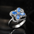wholesale S925 Sterling Silver Cloud-Pull Ring, Rotatable Flower Ring for Women, Small and Fashionable-0-3