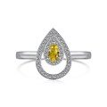 wholesale S925 Sterling Silver European and American Style New Wedding Ring for Women with Yellow Zircon 5A/8A Sparkling Design Wholesale-0-9