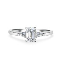 wholesale S925 Sterling Silver 4*6mm Radiant Cut Zircon Square Small Sugar Cube Ring, Minimalist and Versatile Style, Available for Dropshipping-R1404 8