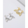 wholesale 925 Sterling Silver Mermaid Tail Personalized Earrings for Women, Small and Exquisite Design, High-End and Elegant Stud Earrings, Simple and Stylish Fashion Accessories-0-0