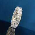 wholesale Sterling Silver New 5*5 Princess-Cut White Diamond High-Carbon Diamond Ring Fashion Minimalist Ring Band-0-2