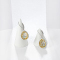 wholesale S925 Silver Designer High-End Gemstone Ear Drops with Natural Topaz, Personalized Stud Earrings-0-1