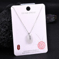 S925 Sterling Silver Hetian Jade Pendant Necklace, New Chinese Style Maitreya Buddha Locklace-0-7