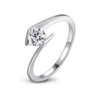 wholesale S925 Sterling Silver, Free Shipping [Clearance Ring] Women's Double-Layer Stackable Moissanite-Inspired Ring with a Luxurious High-End Feel-M Style [Clearance Free Shipping] &gt; US Size 4