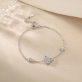 wholesale S925 Sterling Silver with Zircon Butterfly Bracelet, High-End Light Luxury Fashion Accessory, Niche Fairy Style Wholesale-0-3