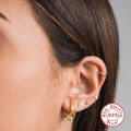 wholesale S925 Sterling Silver Star Tassel Ear Cuff, Exaggerated INS Style, Minimalist Fashion Earrings-0-2