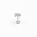 wholesale S925 Silver Matte Floral Flat Back Threaded Ear Stud Ear Cartilage Piercing Wholesale Manufacturer-0-1