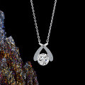 Metal Alloy Imitation Moissanite Swan Pendant Necklace Wholesale-0-1