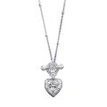 wholesale S925 silver jewelry, luxurious heart pendant necklace, high-end delicate collarbone chain, live-streaming bestseller-0-4