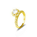 Sterling Silver Moissanite Ring for Women, Luxury Proposal Diamond Ring-0-5