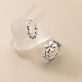 wholesale S925 silver love personality ring for women, elegant Thai silver vintage floral jewelry J9364-0-3